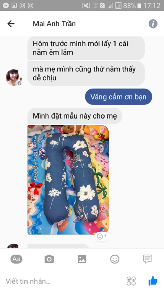 Khách hàng ở Bắc Ninh tin dùng gối bà bầu HAHUMA